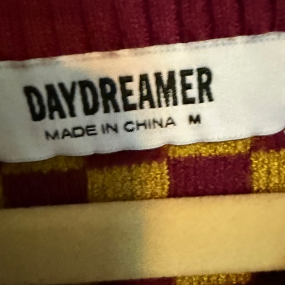 Daydreamer Fig Check Cropped Sweater Size Medium - Picture 8 of 11